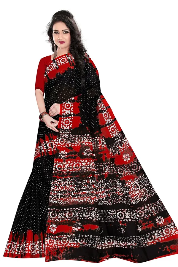 Tamaira_Fashion_Women_S_Plain_Weave_Pure_Cotton_Saree_Without_Blouse_Piece