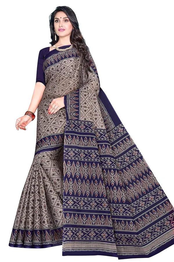 Tamaira_Fashion_Women_S_Plain_Weave_Pure_Cotton_Saree_Without_Blouse_Piece