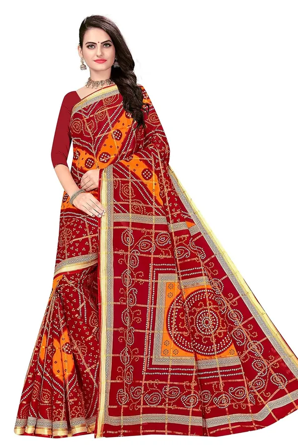 Tamaira_Fashion_Women_S_Pure_Cotton_Bandhani_Saree_Without_Blouse_Piece