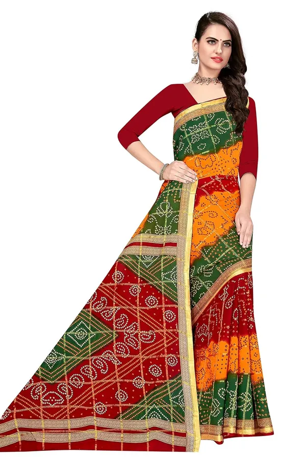 Tamaira_Fashion_Women_S_Pure_Cotton_Bandhani_Saree_Without_Blouse_Piece