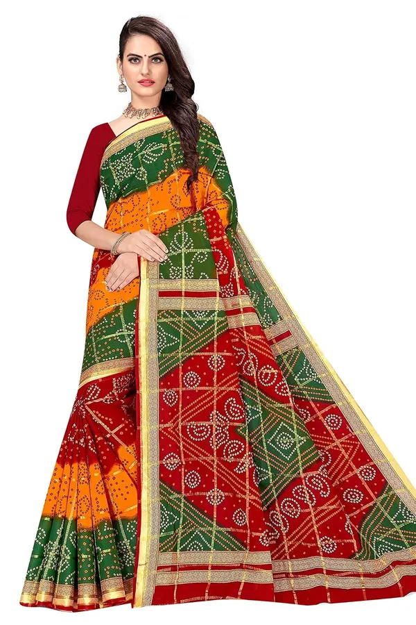 Tamaira_Fashion_Women_S_Pure_Cotton_Bandhani_Saree_Without_Blouse_Piece