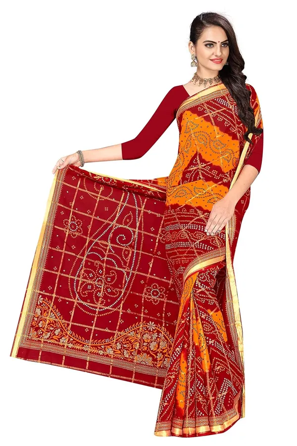 Tamaira_Fashion_Women_S_Pure_Cotton_Bandhani_Saree_Without_Blouse_Piece