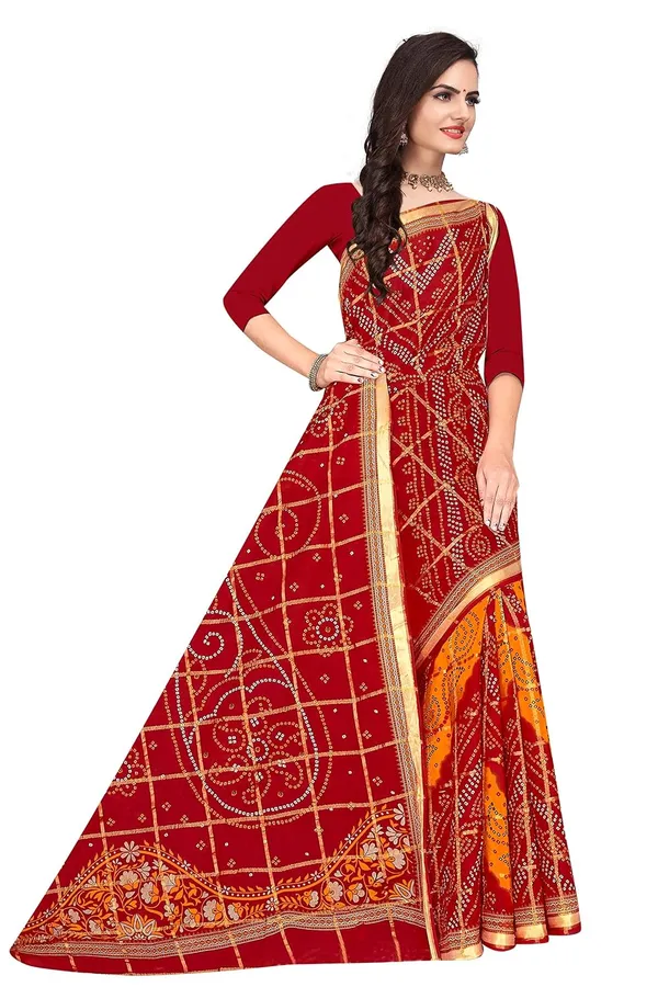 Tamaira_Fashion_Women_S_Pure_Cotton_Bandhani_Saree_Without_Blouse_Piece