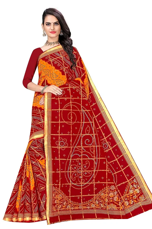 Tamaira_Fashion_Women_S_Pure_Cotton_Bandhani_Saree_Without_Blouse_Piece