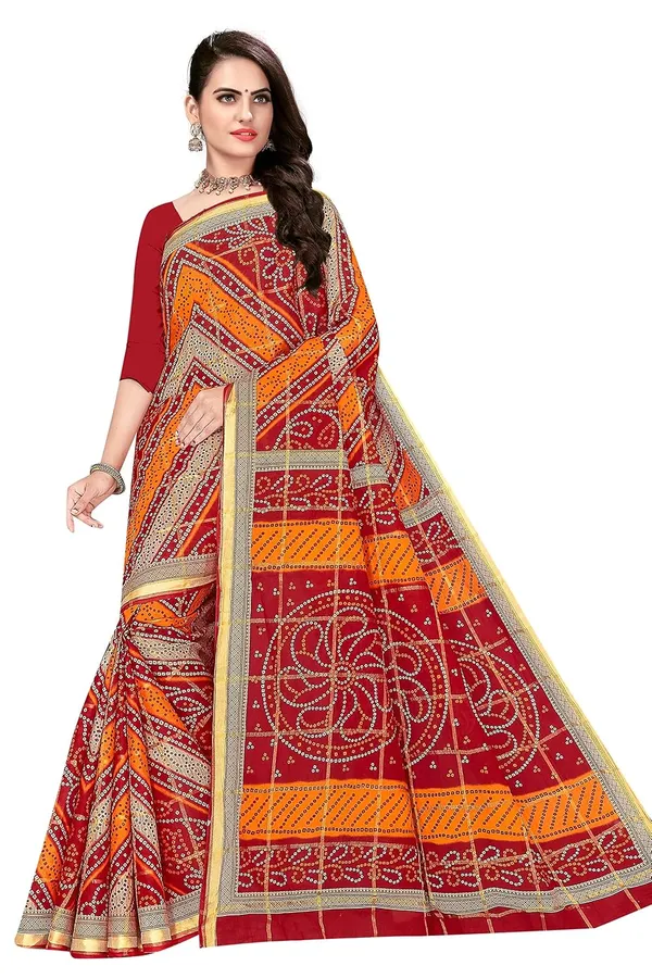 Tamaira_Fashion_Women_S_Pure_Cotton_Bandhani_Saree_Without_Blouse_Piece