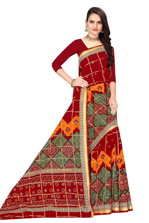 Tamaira_Fashion_Women_S_Pure_Cotton_Bandhani_Saree_Without_Blouse_Piece