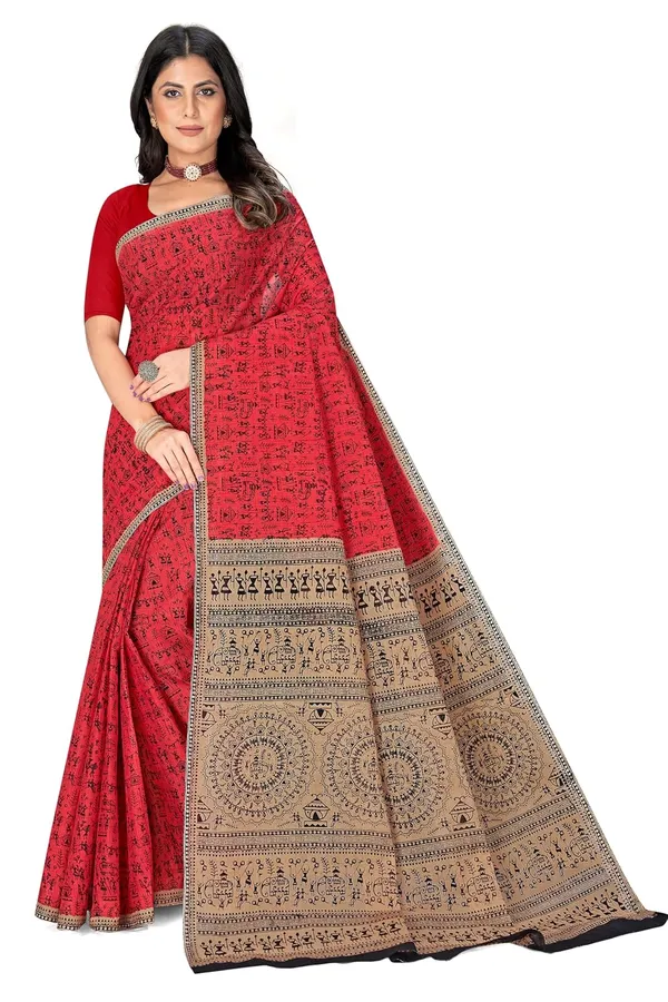 Tamaira_Fashion_Women_S_Warli_Printed_Pure_Cotton_Mulmul_Saree_Without_Blouse_Piece_2534_5_Parent