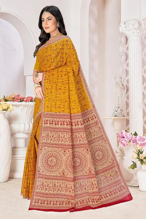 Tamaira_Fashion_Women_S_Warli_Printed_Pure_Cotton_Mulmul_Saree_Without_Blouse_Piece_2534_5_Parent