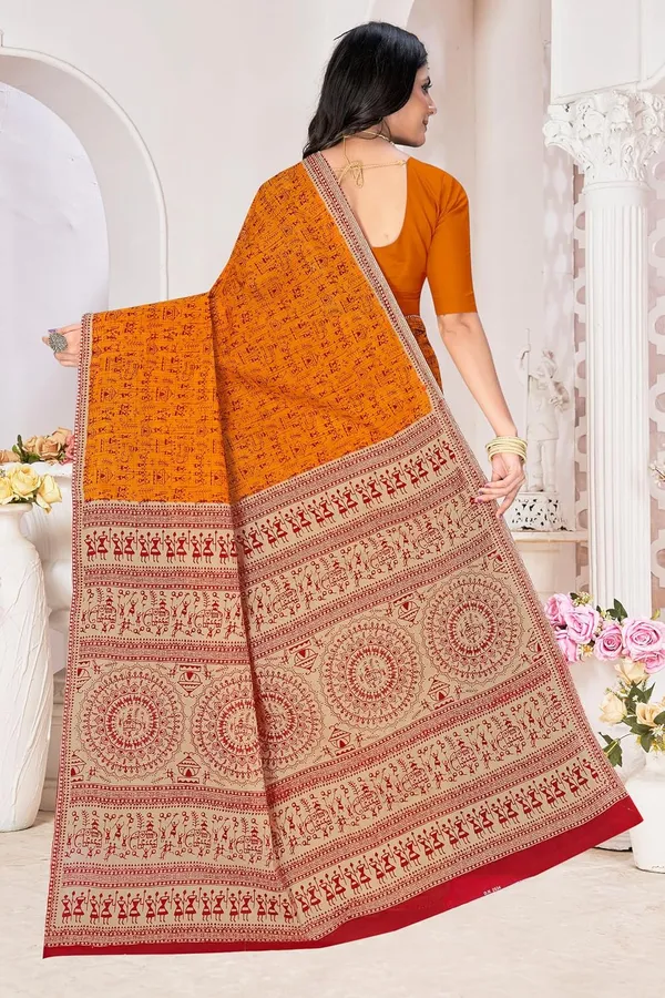 Tamaira_Fashion_Women_S_Warli_Printed_Pure_Cotton_Mulmul_Saree_Without_Blouse_Piece_2534_5_Parent