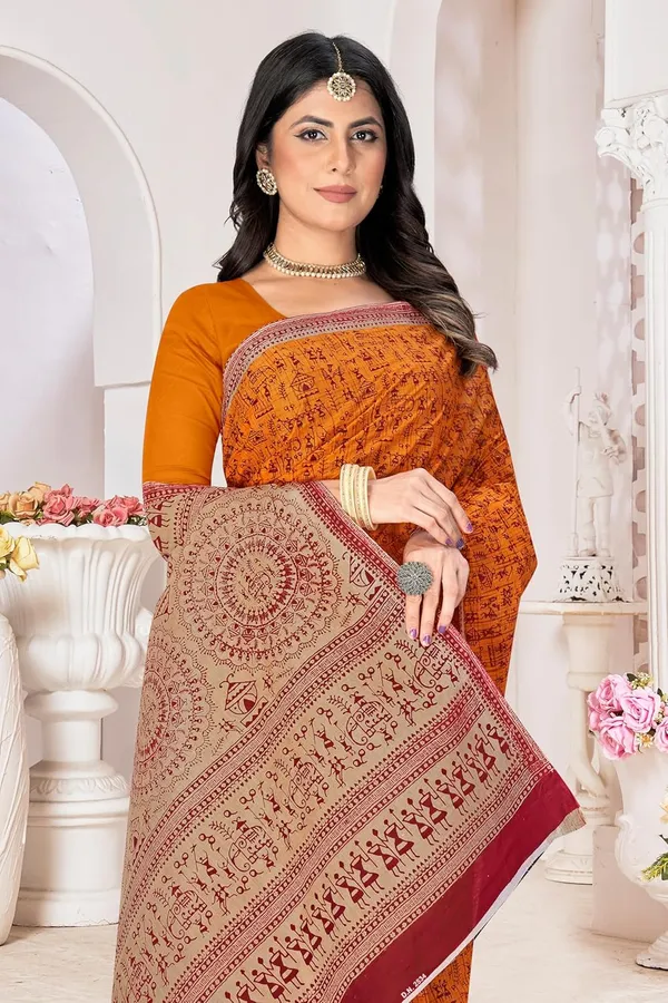 Tamaira_Fashion_Women_S_Warli_Printed_Pure_Cotton_Mulmul_Saree_Without_Blouse_Piece_2534_5_Parent