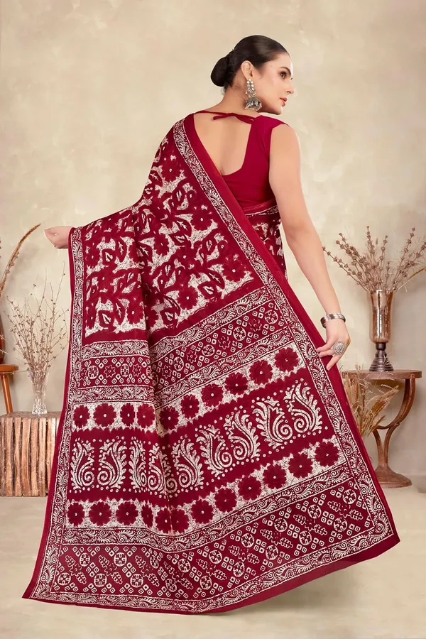 Tamaira_Fashion_Women_S_Floral_Batik_Printed_Pure_Cotton_Mulmul_Saree_Without_Blouse_Piece_11588_Parent