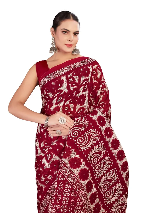 Tamaira_Fashion_Women_S_Floral_Batik_Printed_Pure_Cotton_Mulmul_Saree_Without_Blouse_Piece_11588_Parent