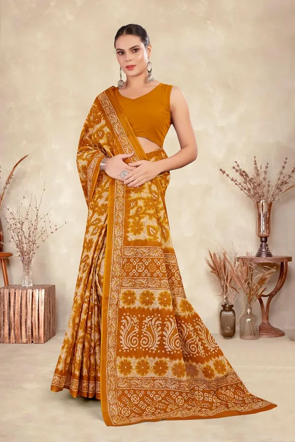Tamaira_Fashion_Women_S_Floral_Batik_Printed_Pure_Cotton_Mulmul_Saree_Without_Blouse_Piece_11588_Parent