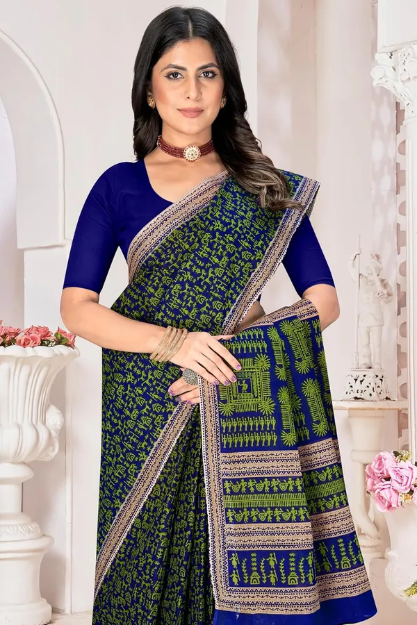 Tamaira_Fashion_Women_S_Warli_Printed_Pure_Cotton_Mulmul_Saree_Without_Blouse_Piece_2534_5_Parent