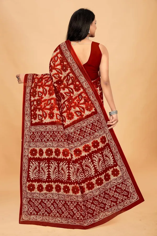 Tamaira_Fashion_Women_S_Floral_Batik_Printed_Pure_Cotton_Mulmul_Saree_Without_Blouse_Piece_11588_Parent