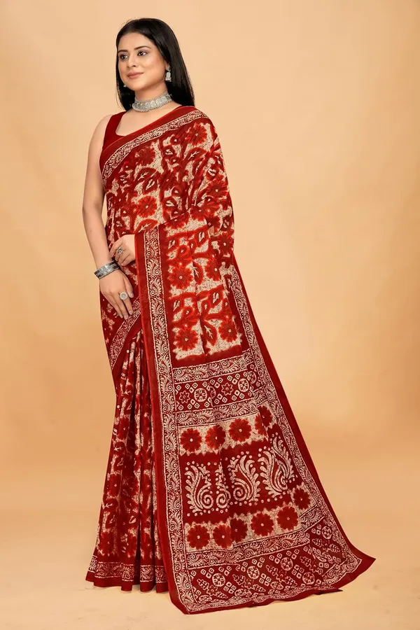 Tamaira_Fashion_Women_S_Floral_Batik_Printed_Pure_Cotton_Mulmul_Saree_Without_Blouse_Piece_11588_Parent
