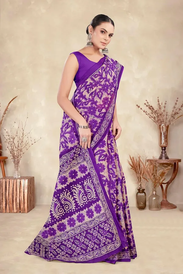 Tamaira_Fashion_Women_S_Floral_Batik_Printed_Pure_Cotton_Mulmul_Saree_Without_Blouse_Piece_11588_Parent