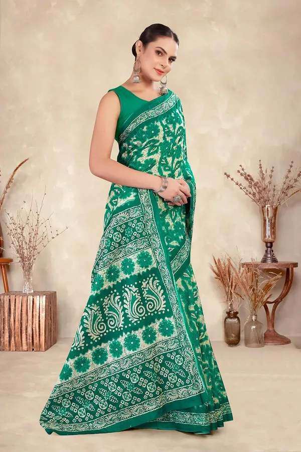 Tamaira_Fashion_Women_S_Floral_Batik_Printed_Pure_Cotton_Mulmul_Saree_Without_Blouse_Piece_11588_Parent