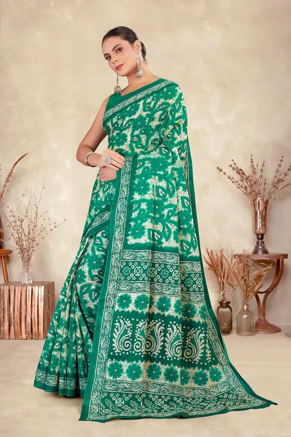 Tamaira_Fashion_Women_S_Floral_Batik_Printed_Pure_Cotton_Mulmul_Saree_Without_Blouse_Piece_11588_Parent