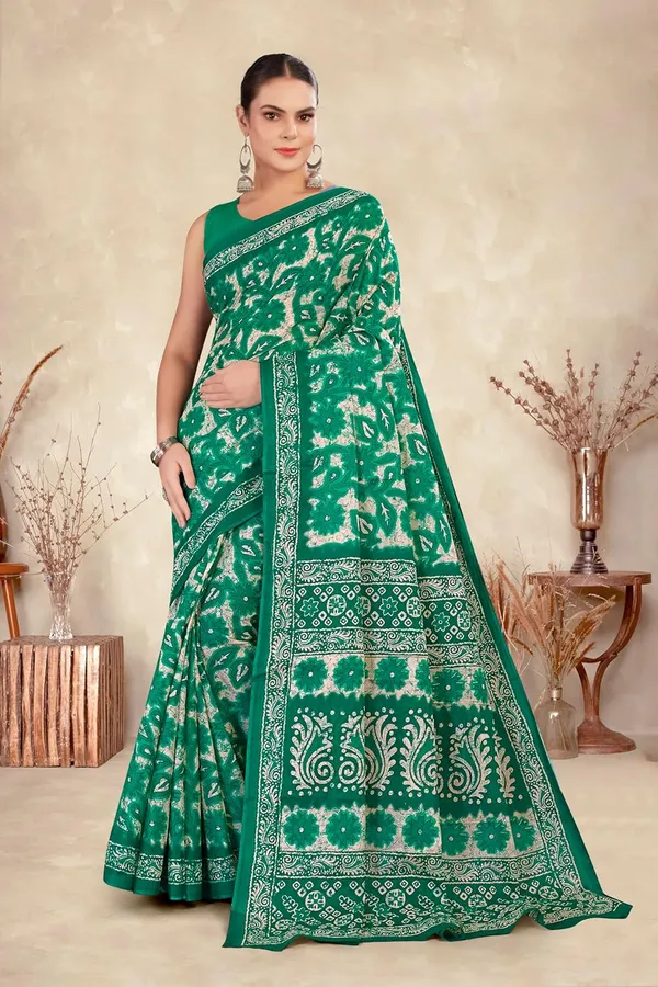 Tamaira_Fashion_Women_S_Floral_Batik_Printed_Pure_Cotton_Mulmul_Saree_Without_Blouse_Piece_11588_Parent