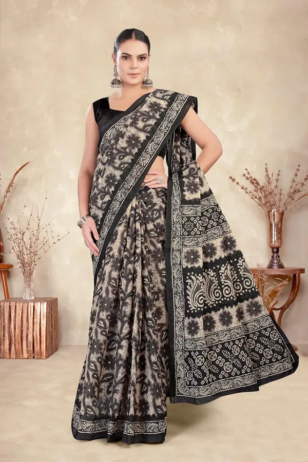 Tamaira_Fashion_Women_S_Floral_Batik_Printed_Pure_Cotton_Mulmul_Saree_Without_Blouse_Piece_11588_Parent