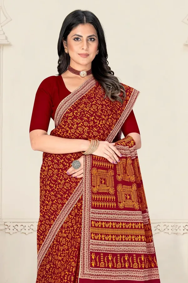 Tamaira_Fashion_Women_S_Warli_Printed_Pure_Cotton_Mulmul_Saree_Without_Blouse_Piece_2534_5_Parent