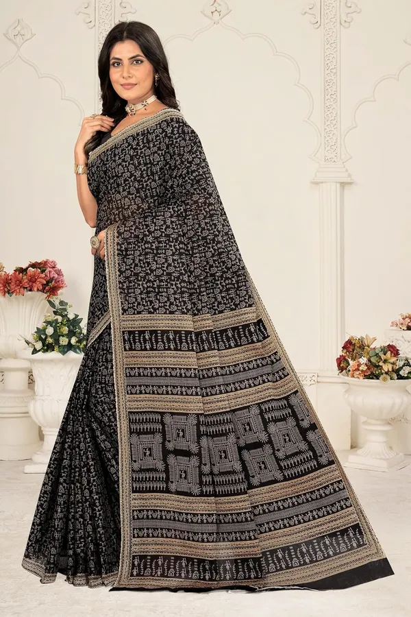 Tamaira_Fashion_Women_S_Warli_Printed_Pure_Cotton_Mulmul_Saree_Without_Blouse_Piece_2534_5_Parent