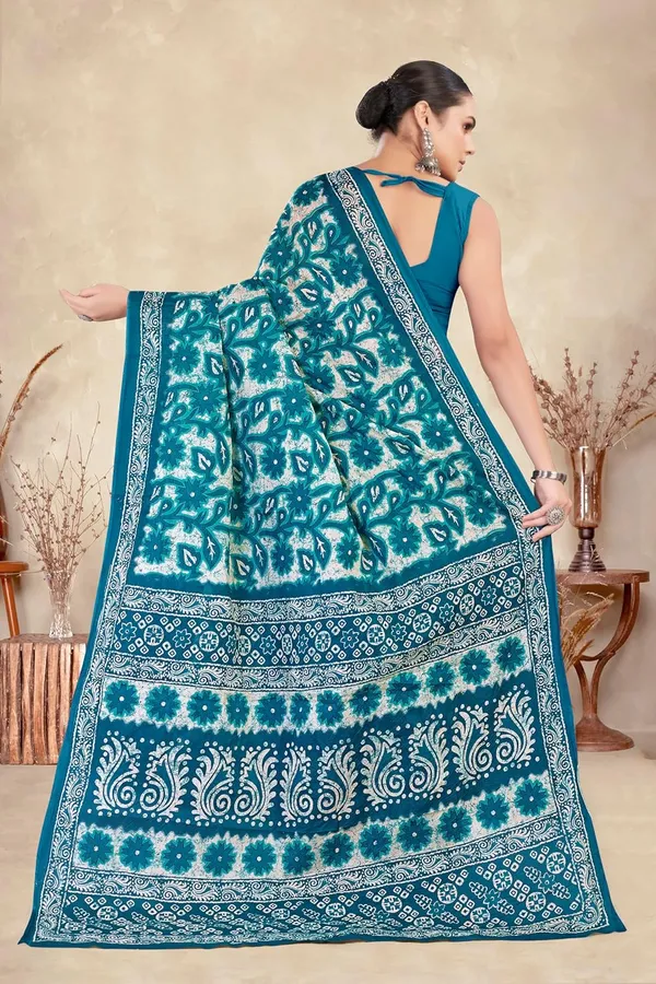 Tamaira_Fashion_Women_S_Floral_Batik_Printed_Pure_Cotton_Mulmul_Saree_Without_Blouse_Piece_11588_Parent