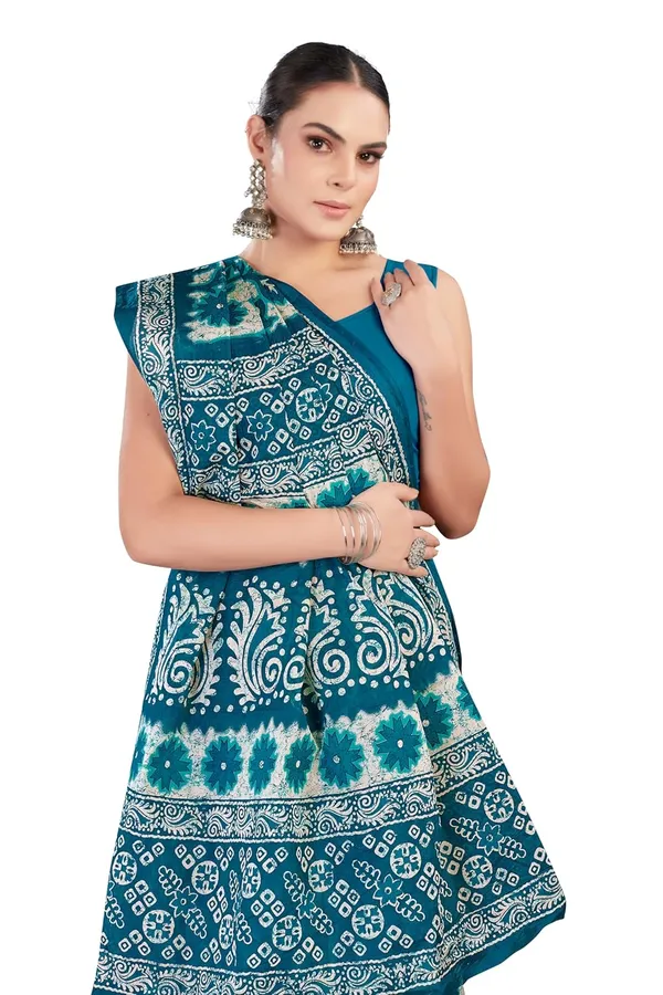 Tamaira_Fashion_Women_S_Floral_Batik_Printed_Pure_Cotton_Mulmul_Saree_Without_Blouse_Piece_11588_Parent