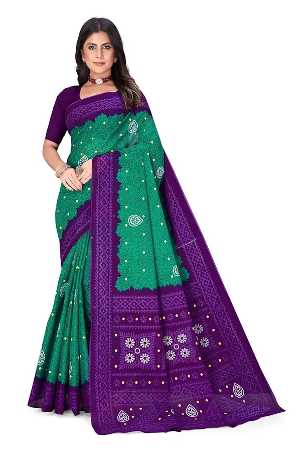 Tamaira_Fashion_Women_S_Floral_Batik_Printed_Pure_Cotton_Mulmul_Saree_Without_Blouse_Piece_11514_Parent