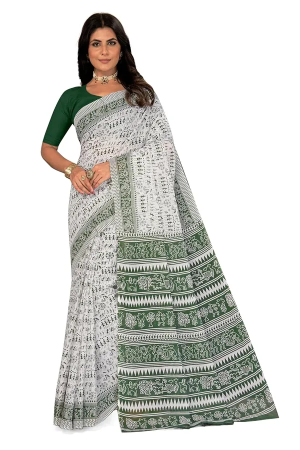 Tamaira_Fashion_Women_S_Warli_Printed_Pure_Cotton_Mulmul_Saree_Without_Blouse_Piece_2536_Parent