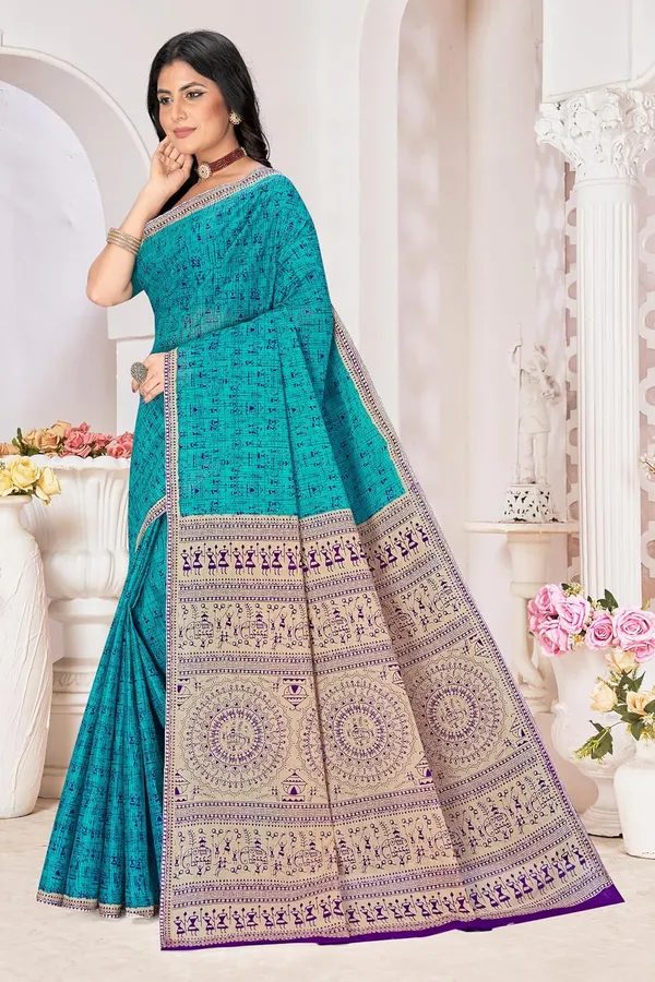 Tamaira_Fashion_Women_S_Warli_Printed_Pure_Cotton_Mulmul_Saree_Without_Blouse_Piece_2534_5_Parent