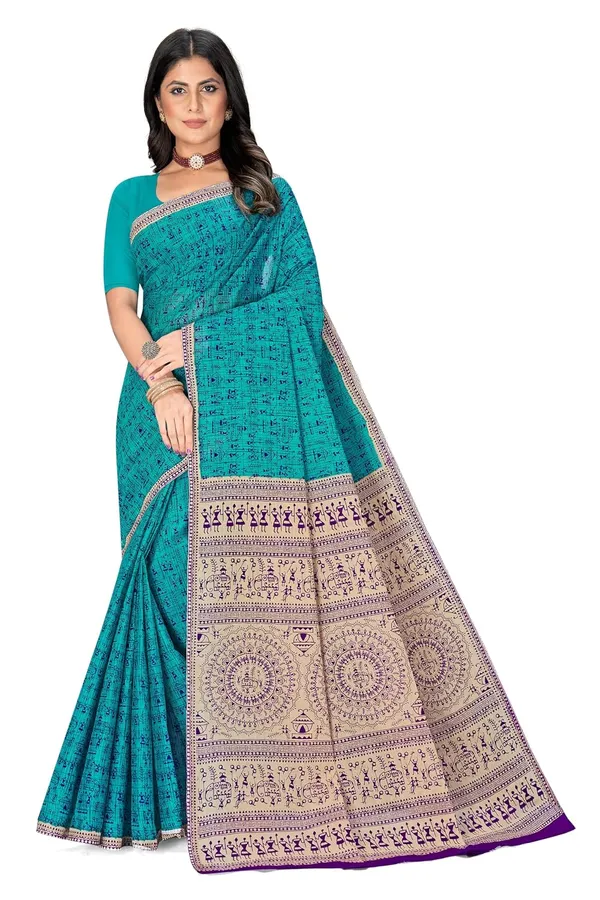 Tamaira_Fashion_Women_S_Warli_Printed_Pure_Cotton_Mulmul_Saree_Without_Blouse_Piece_2534_5_Parent