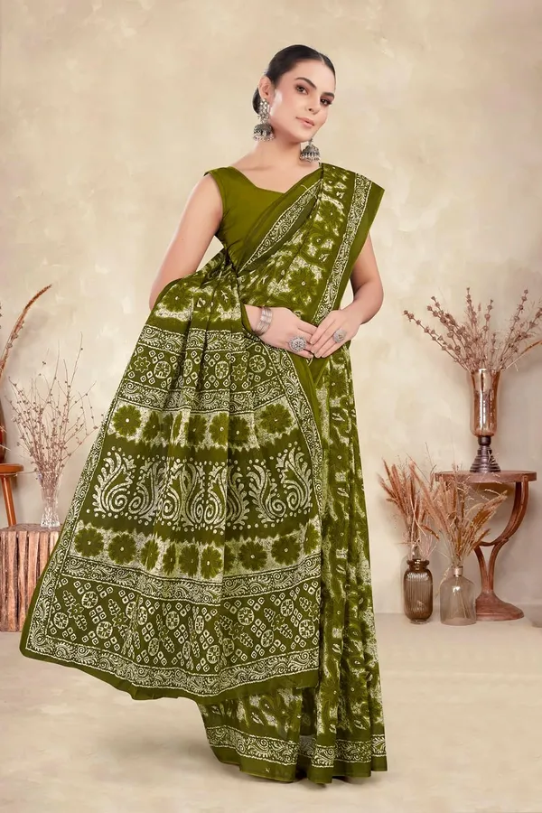 Tamaira_Fashion_Women_S_Floral_Batik_Printed_Pure_Cotton_Mulmul_Saree_Without_Blouse_Piece_11588_Parent
