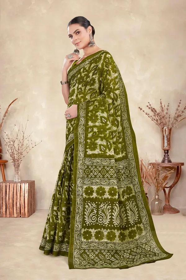 Tamaira_Fashion_Women_S_Floral_Batik_Printed_Pure_Cotton_Mulmul_Saree_Without_Blouse_Piece_11588_Parent