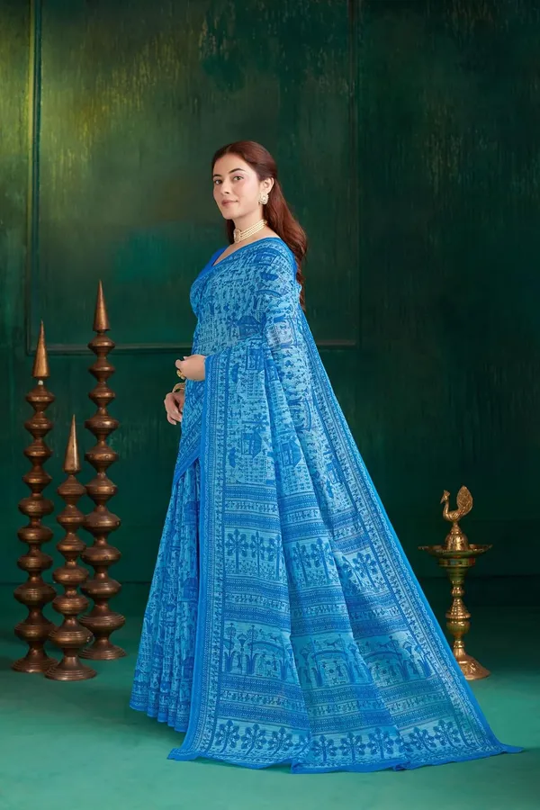 Tamaira_Fashion_Women_S_Warli_Printed_Pure_Soft_Cotton_Mulmul_Saree_Without_Blouse_Piece