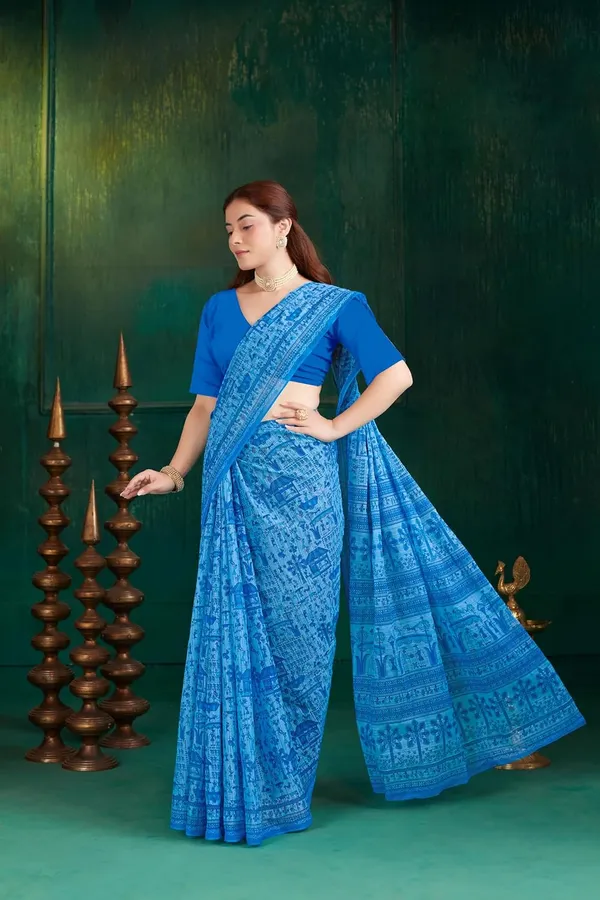 Tamaira_Fashion_Women_S_Warli_Printed_Pure_Soft_Cotton_Mulmul_Saree_Without_Blouse_Piece