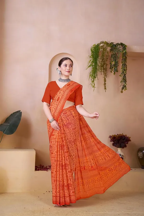 Tamaira_Fashion_Women_S_Warli_Printed_Pure_Soft_Cotton_Mulmul_Saree_Without_Blouse_Piece