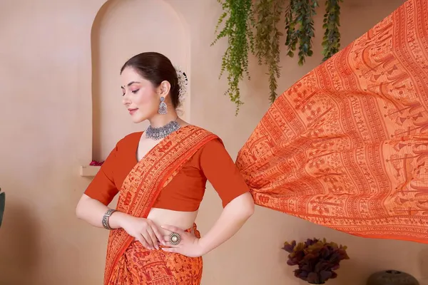 Tamaira_Fashion_Women_S_Warli_Printed_Pure_Soft_Cotton_Mulmul_Saree_Without_Blouse_Piece