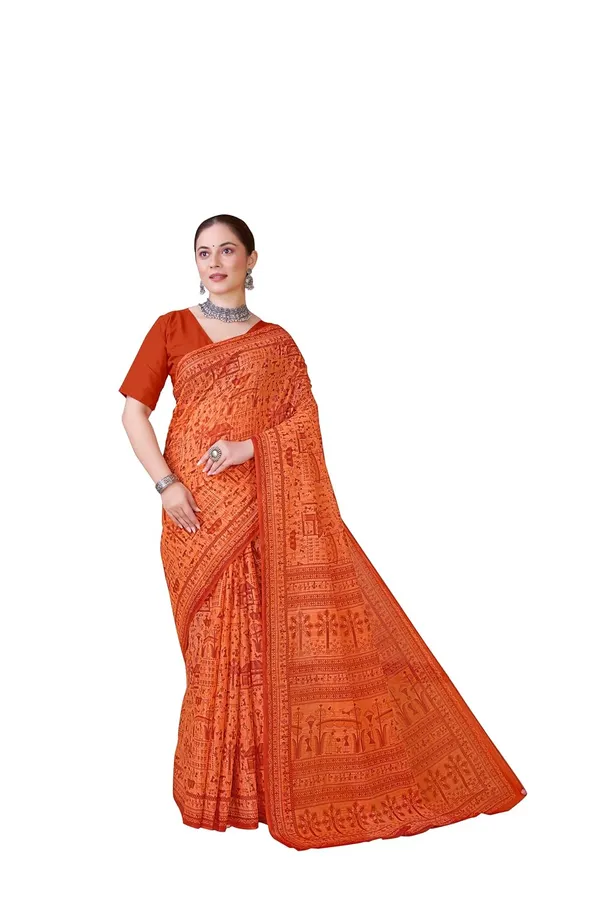 Tamaira_Fashion_Women_S_Warli_Printed_Pure_Soft_Cotton_Mulmul_Saree_Without_Blouse_Piece