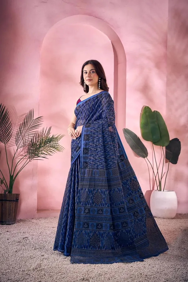 Tamaira_Fashion_Women_S_Geometric_Printed_Pure_Soft_Cotton_Mulmul_Saree_Without_Blouse_Piece_11743_Parent