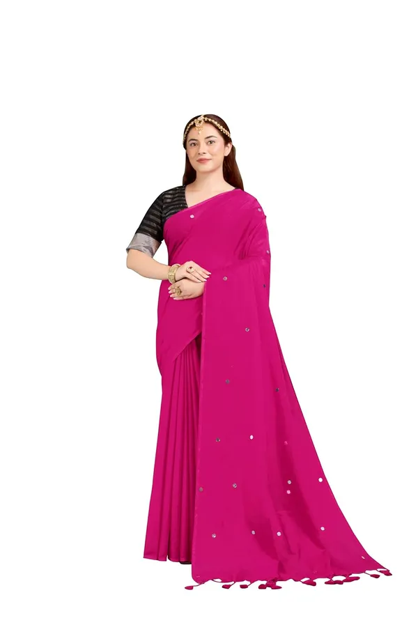 Tamaira_Fashion_Women_S_Embellished_Sequinned_Pure_Cotton_Saree_Solidsequinparent
