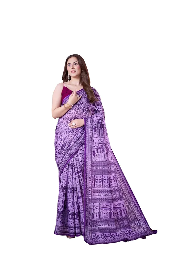 Tamaira_Fashion_Women_S_Warli_Printed_Pure_Soft_Cotton_Mulmul_Saree_Without_Blouse_Piece