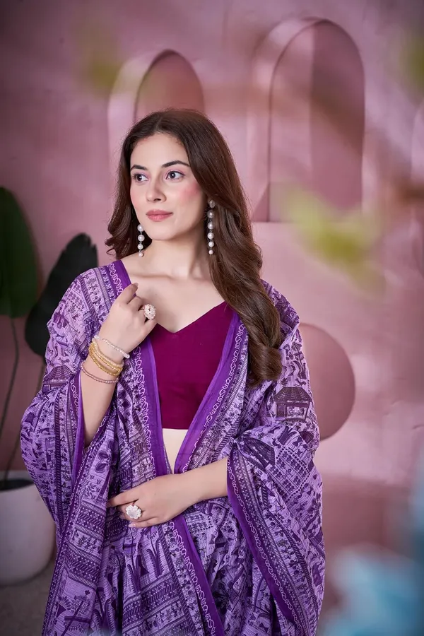 Tamaira_Fashion_Women_S_Warli_Printed_Pure_Soft_Cotton_Mulmul_Saree_Without_Blouse_Piece
