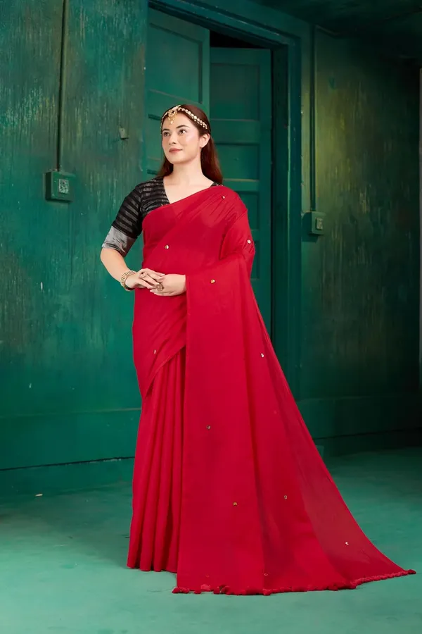 Tamaira_Fashion_Women_S_Embellished_Sequinned_Pure_Cotton_Saree_Solidsequinparent