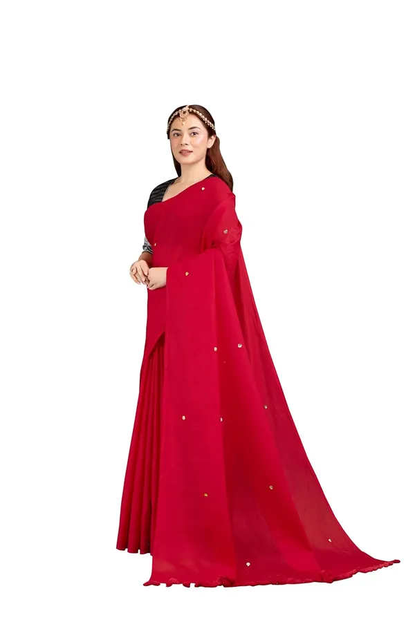 Tamaira_Fashion_Women_S_Embellished_Sequinned_Pure_Cotton_Saree_Solidsequinparent