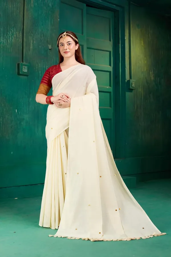 Tamaira_Fashion_Women_S_Embellished_Sequinned_Pure_Cotton_Saree_Solidsequinparent