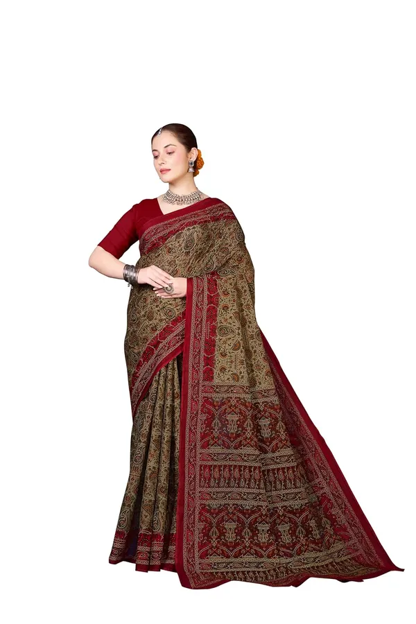 Tamaira_Fashion_Women_S_Kalakmari_Printed_Pure_Soft_Cotton_Mulmul_Saree_Without_Blouse_Piece_11736_Parent