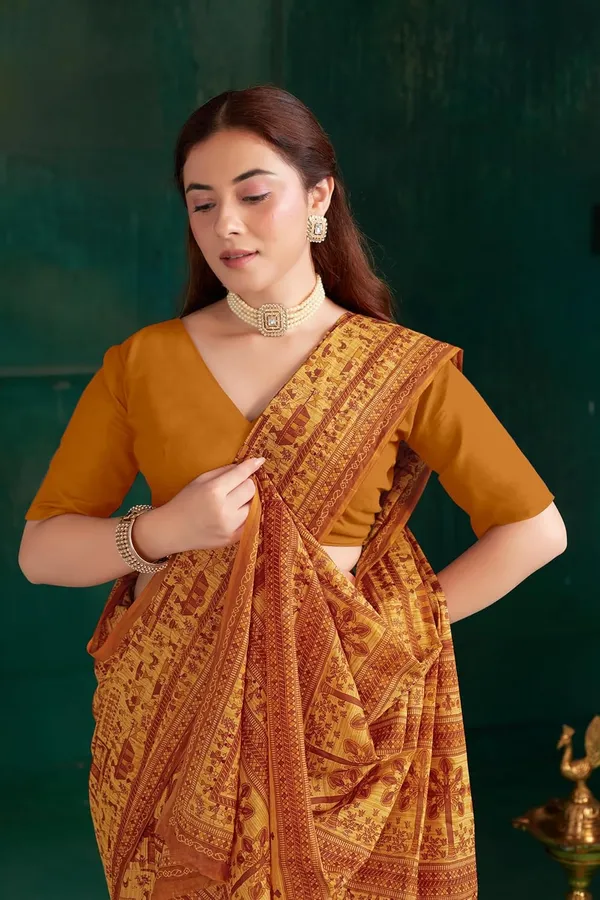 Tamaira_Fashion_Women_S_Warli_Printed_Pure_Soft_Cotton_Mulmul_Saree_Without_Blouse_Piece