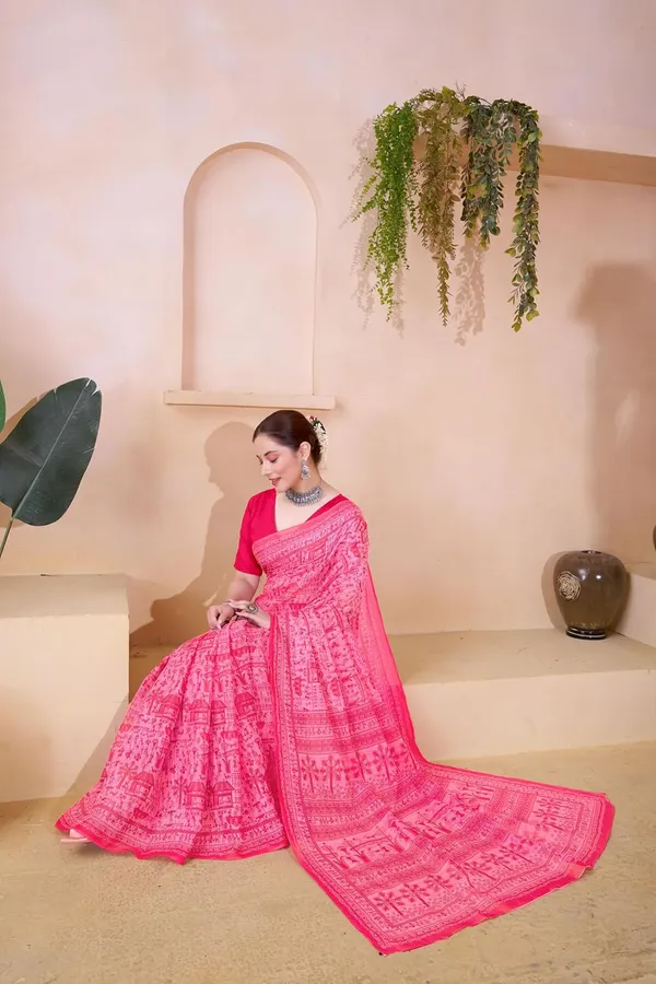 Tamaira_Fashion_Women_S_Warli_Printed_Pure_Soft_Cotton_Mulmul_Saree_Without_Blouse_Piece